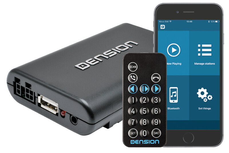 DENSION DAB+A modul pro příjem DAB vysílání - ovládání Smartphonem + dálkový ovladač. Výrobce: Dension - 240186 RC