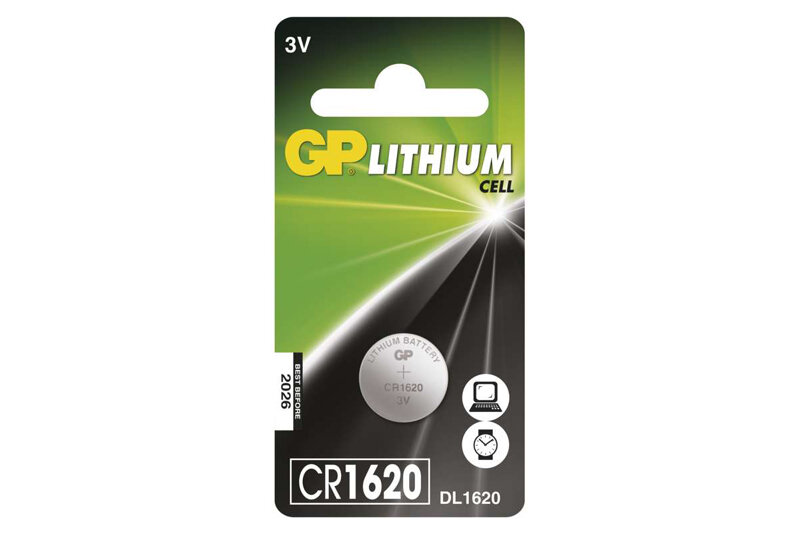 GP CR1620 baterie 3V - GP CR1620 
lithiová baterie 3V<br />Výrobce: GP batteries - 110720