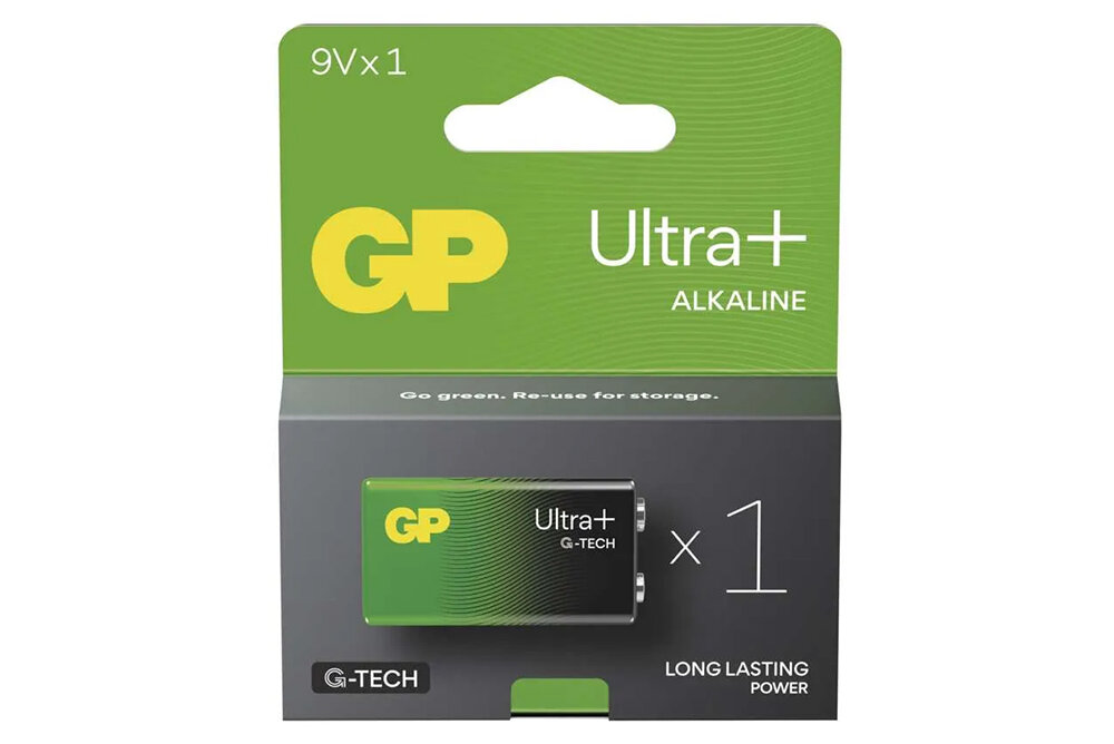 GP Ultra Plus 9V alkalicka baterie - GP Ultra Plus alkalická baterie 9V (6LR61)<br />Výrobce: GP batteries - 110773