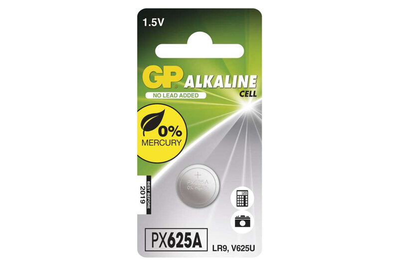 GP 625A alkalicka baterie 1,5V - GP PX625A 
alkalická baterie 1,5V<br />Výrobce: GP batteries - 110728