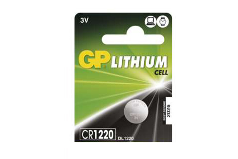 GP CR1220 baterie - lithium 3V - GP CR1220 
lithiová baterie 3V<br />Výrobce: GP batteries - 110732