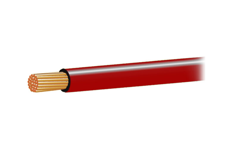 Autokabel 0,5mm2 rudy - Kabel H05V-H (CYA)  0,5mm2, barva: rudá<br />Výrobce: - 450001 R