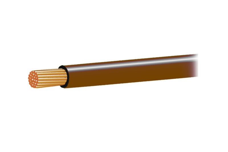 Autokabel 0,5mm2 hnedy - Kabel H05V-H (CYA) 0,5mm2, barva: hnědá<br />Výrobce: - 450001 H