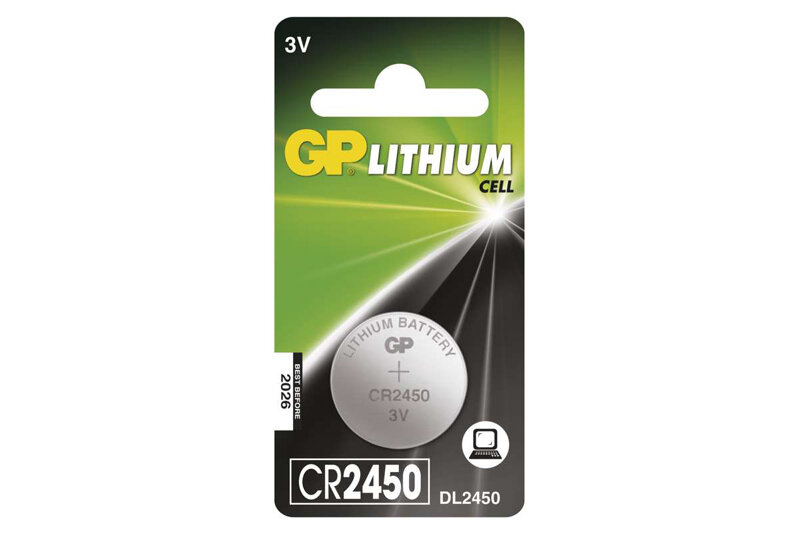 GP CR2450 Baterie - lithium 3V - GP CR2450 lithiová baterie 3V<br />Výrobce: GP batteries - 110771