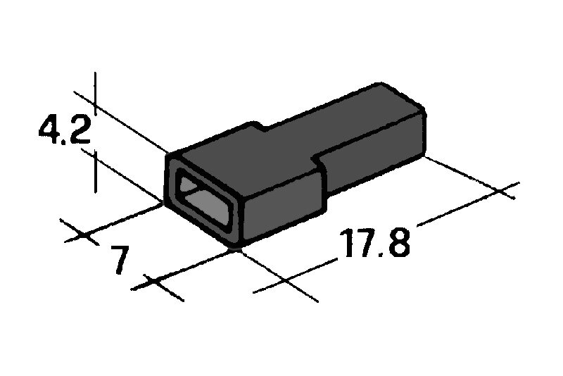 Kryt dutinky 4,8mm cerny - Izolační kryt dutinky 4,8mm, černý, balení 100ks<br />Výrobce: IMP - 428981 N