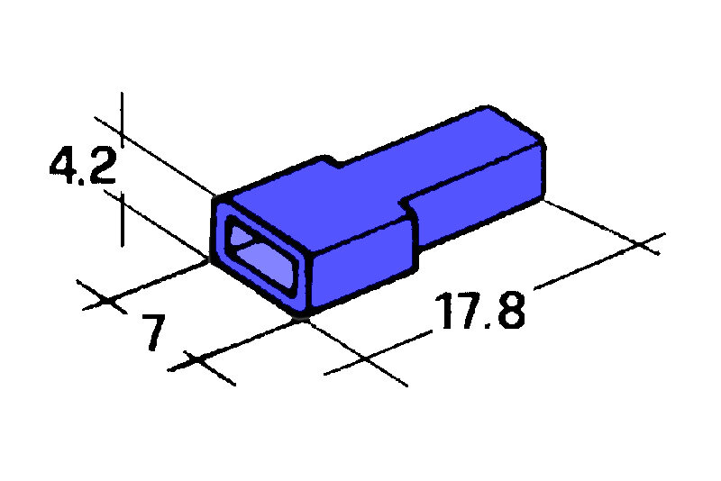 Kryt dutinky 4,8mm modry - Izolační kryt dutinky 4,8mm, modrý, balení 100ks<br />Výrobce: IMP - 428981 B