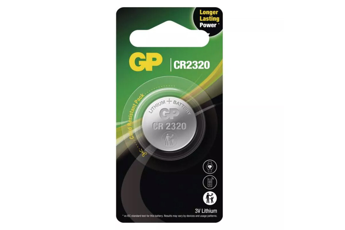 GP CR2320 Baterie - lithium 3V - GP CR2320 lithiová baterie 3V
<br />Výrobce: - 110717 2