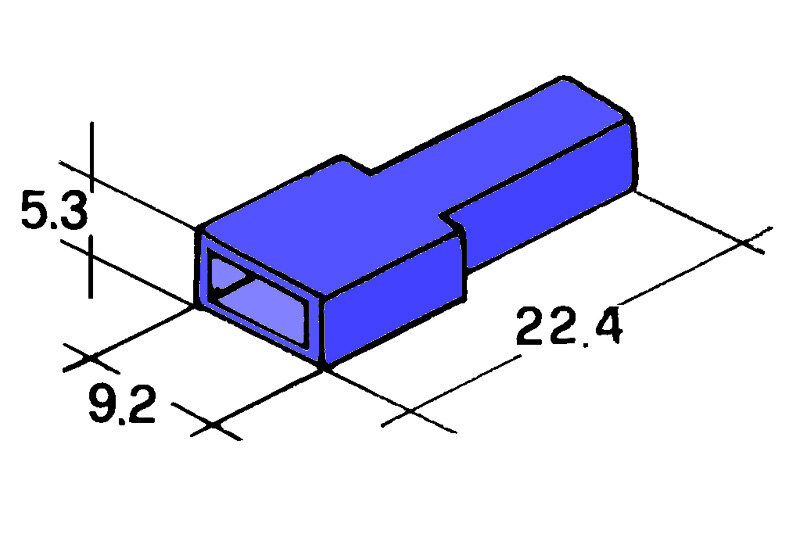 Kryt dutinky 6,3mm modry - Izolační kryt dutinky 6,3mm, modrý, balení 100ks<br />Výrobce: IMP - 428982 B