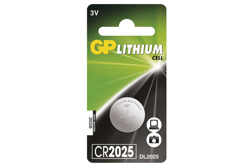 GP CR2025 Baterie - lithium 3V - GP CR2025 
lithiová baterie 3V<br />Výrobce: GP batteries - 110711