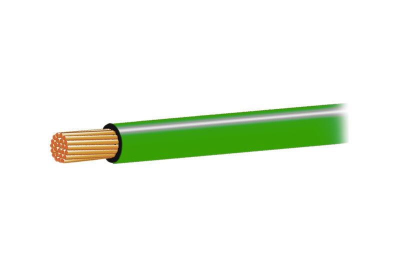 Autokabel 1,0mm2 zeleny - Kabel H05V-H (CYA) 1,0mm2, role 100m, barva: zelená<br />Výrobce: - 450003 Z