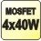Zesilovač MOSFET 4x 40W