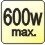 600W max.výkon