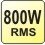 800W RMS celkový výkon 