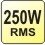 250W RMS celkový výkon 