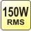 150W RMS celkový výkon 