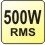 500W RMS celkový výkon 