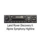 Land Rover autorádio Alpine Symphony Highline